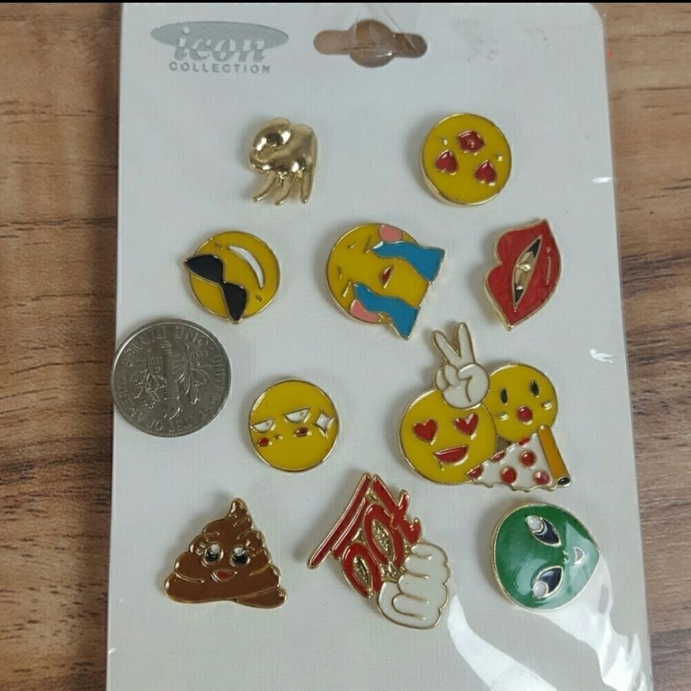 New fun Emoji pin package  NWT‎ - Picture 3 of 3